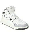 Valentino Rockstud Printed Faux Leather High-top Sneakers In White