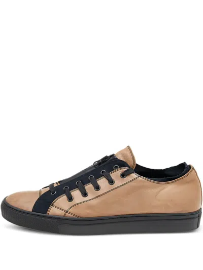 Pre-owned Valentino Garavani Leather Sneakers In Brown