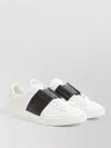 Valentino Garavani Minimalist Leather Sneakers With Contrasting Stripe Detail And Vlogo Signature In White