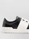 Valentino Garavani Open Leather Sneakers With Contrast Band And Stud Details Shoes In Black