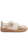Valentino Garavani Upvillage Panelled Metallic Leather Sneakers In Gold