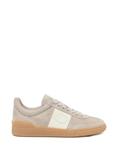 Valentino Garavani Valentino Leather Sneakers In Neutral