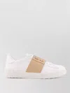 Valentino Open Sneakers In Leather With Contrast Colored Stripe And Stud Detail In Nude
