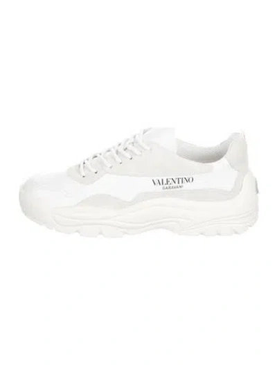 Pre-owned Valentino Garavani Leather Sneakers W/ Tags In White