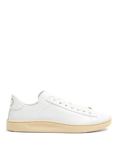 Valentino Garavani Leather Sneakers In White
