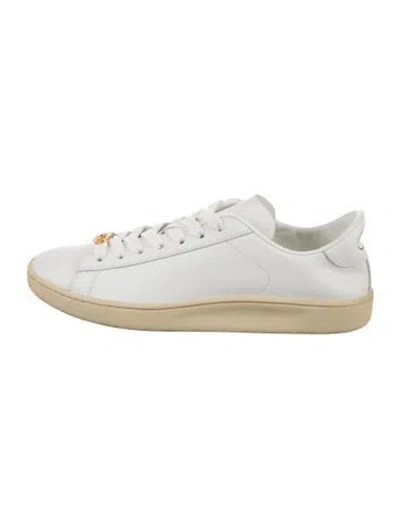 Pre-owned Valentino Garavani Leather Sneakers In White