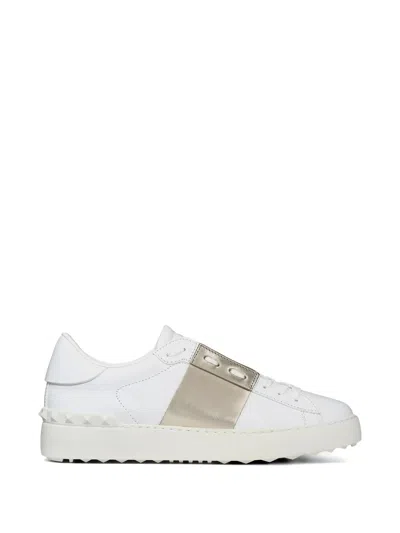 Valentino Garavani Valentino Leather Sneakers In White