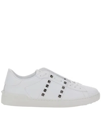 Valentino Garavani Valentino Leather Sneakers In White