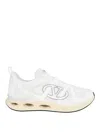 Valentino White Leather And Fabric Vlogo Easyjog Sneakers In White