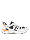 Valentino Two-tone Leather V-logo Low-top Sneakers In White