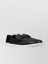 Valentino Garavani Leather Strap Loafers Rockstud Detailing In Multi