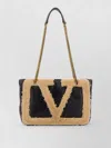 Valentino Leather Superstar Shoulder Bag With Chain Strap In Multi