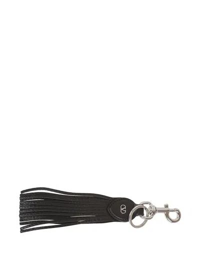 VALENTINO GARAVANI LEATHER-TASSEL KEYRING