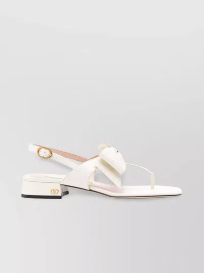 Valentino Garavani Leather Thong Sandals Block Heel