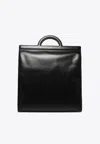 Valentino Adjustable Calfskin Tote Bag With Detachable Strap In Black