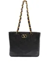Valentino Leather Tote Bag In Black