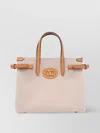 Valentino Leather Tote Bag With Double Handles And Adjustable Strap