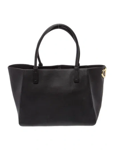Pre-owned Valentino Garavani Leather Tote In Black