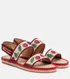 Valentino Garavani Cherryfic Double Strap Slingback Espadrille Sandal In Multi
