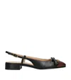 Valentino Valet Du Roi Leather Slingback Ballerina Flat