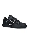 Valentino Leather Sneakers In Black