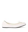 Valentino Leather Vlogo Ballerina Flats In White