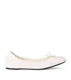Valentino Leather Vlogo Ballerina Flats In White