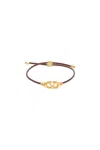 Valentino Leather Vlogo Bracelet 'the Bold In Brown