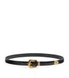 Valentino Leather Vlogo Buckle Belt