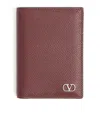 Valentino Leather Vlogo Card Holder