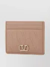 Valentino Leather Vlogo Card Holder