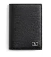 Valentino Leather Vlogo Signature Card Holder In Black