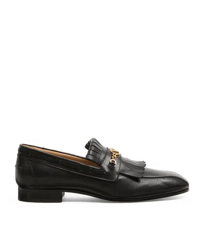 VALENTINO GARAVANI LEATHER VLOGO LOAFERS