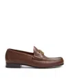 Valentino Loafers Leather Gold-tone Hardware In Brown