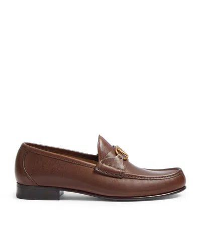 VALENTINO GARAVANI LEATHER VLOGO LOAFERS