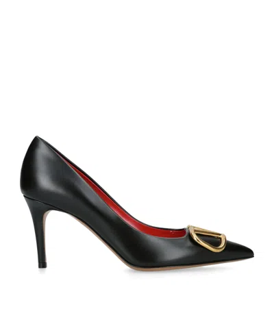 Valentino Garavani Women Black Calfskin Vlogo Signature Pumps