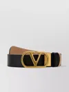Valentino Cintura Reversibile Vlogo In Pelle Nera Donna In Black