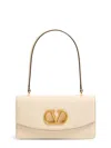 Valentino Ivory Leather Vain Shoulder Bag In White