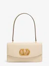Valentino Ivory Leather Vain Shoulder Bag In White