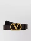 Valentino Black Vlogo Signature Leather Belt