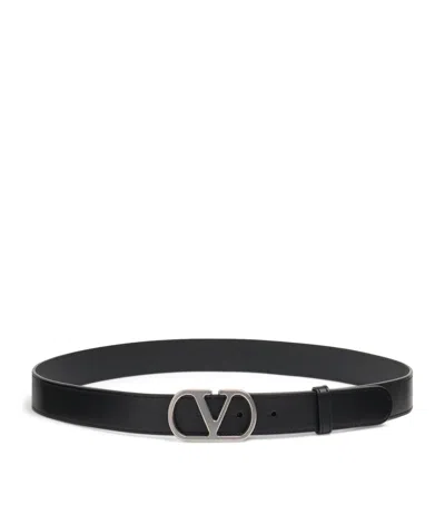 VALENTINO GARAVANI LEATHER VLOGO SIGNATURE BELT