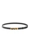Valentino Leather Vlogo Signature Belt In Black
