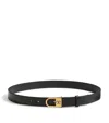 Valentino Garavani Vlogo Signature Belt In Shiny Calfskin 30 Mm With Enamelled Logo Detail Woman Bla In Black