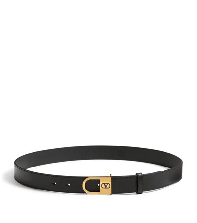 VALENTINO GARAVANI VALENTINO GARAVANI LEATHER VLOGO SIGNATURE BELT