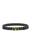 Valentino Leather Vlogo Signature Belt In Black
