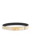 Valentino Vlogo Signature Buckled Belt In Ivory