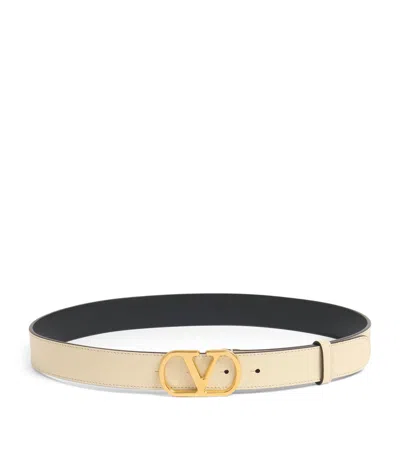VALENTINO GARAVANI LEATHER VLOGO SIGNATURE BELT