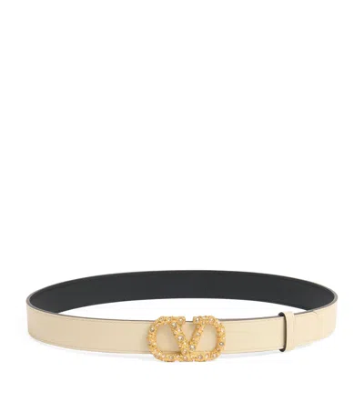 VALENTINO GARAVANI LEATHER VLOGO SIGNATURE BELT