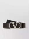 Valentino Leather Vlogo Signature Belt With Metallic Accents