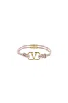 VALENTINO GARAVANI LEATHER VLOGO SIGNATURE BRACELET